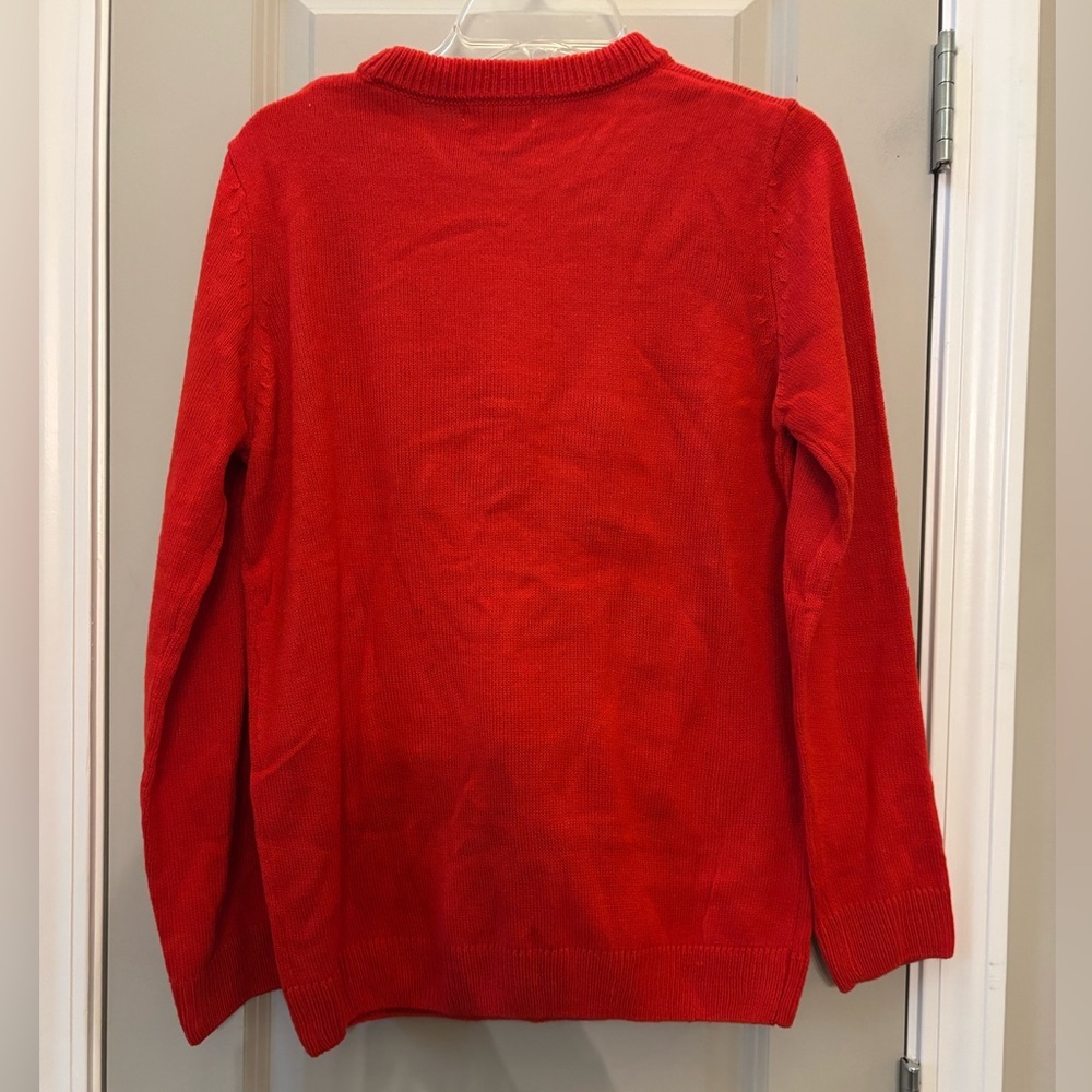 Poof! Merry Christmas Dog Festive Red Knit Sweater - Picture 3 of 6